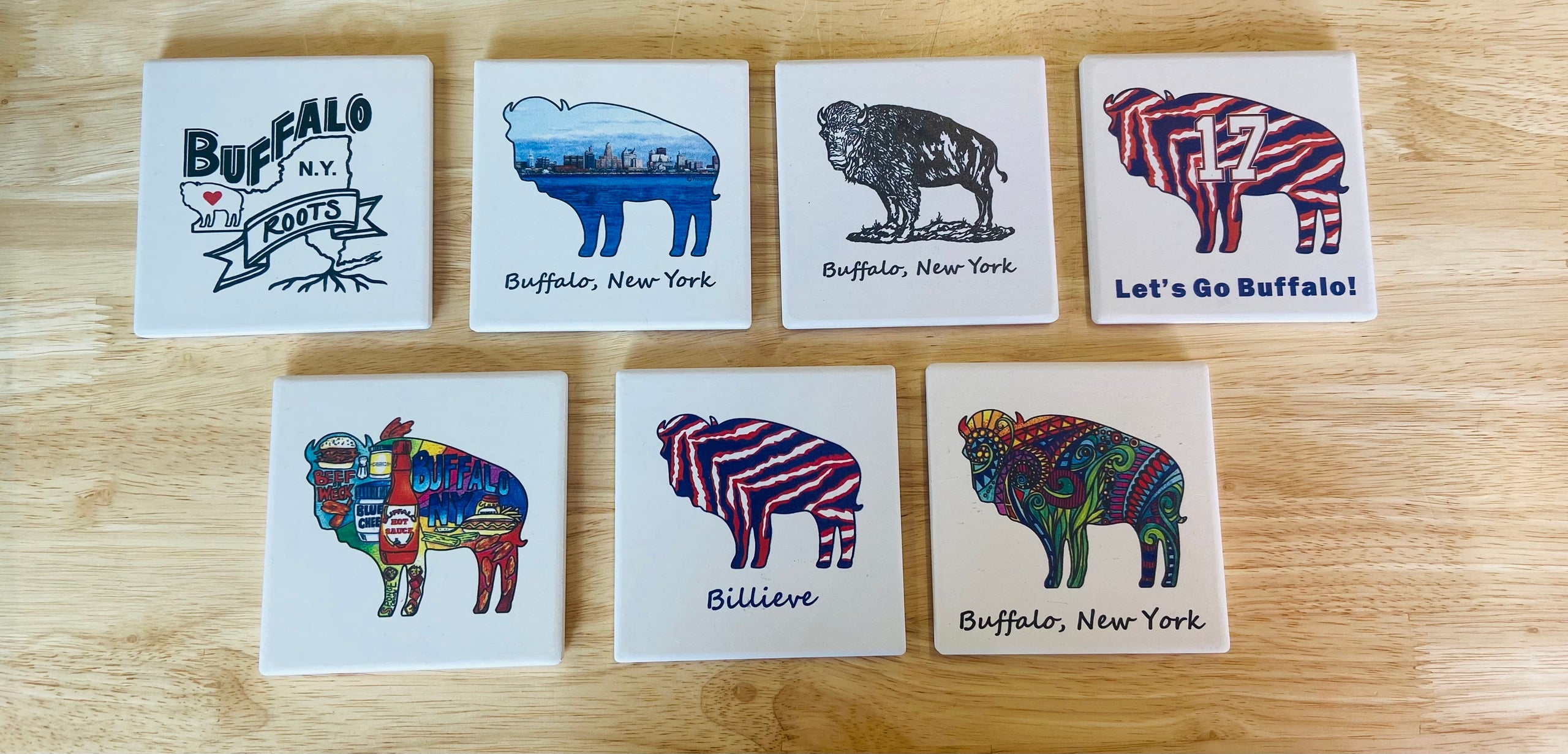 Buffalo Bills Coasters - Let's Go Buffalo