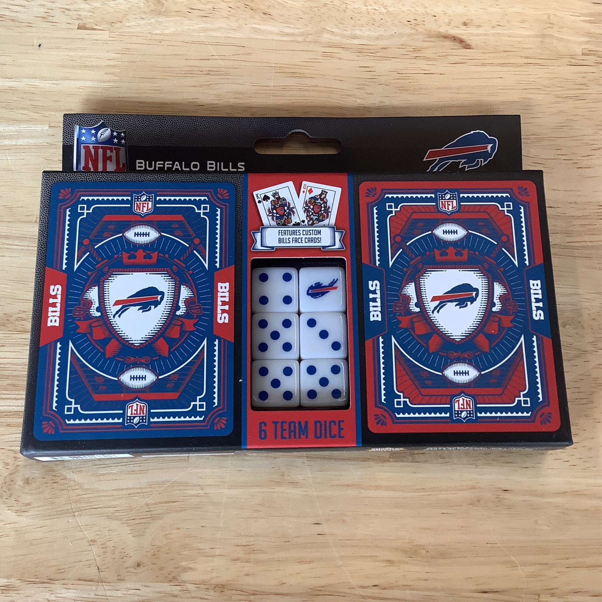 Buffalo Bills 2-Pack Playing Cards and Dice Set