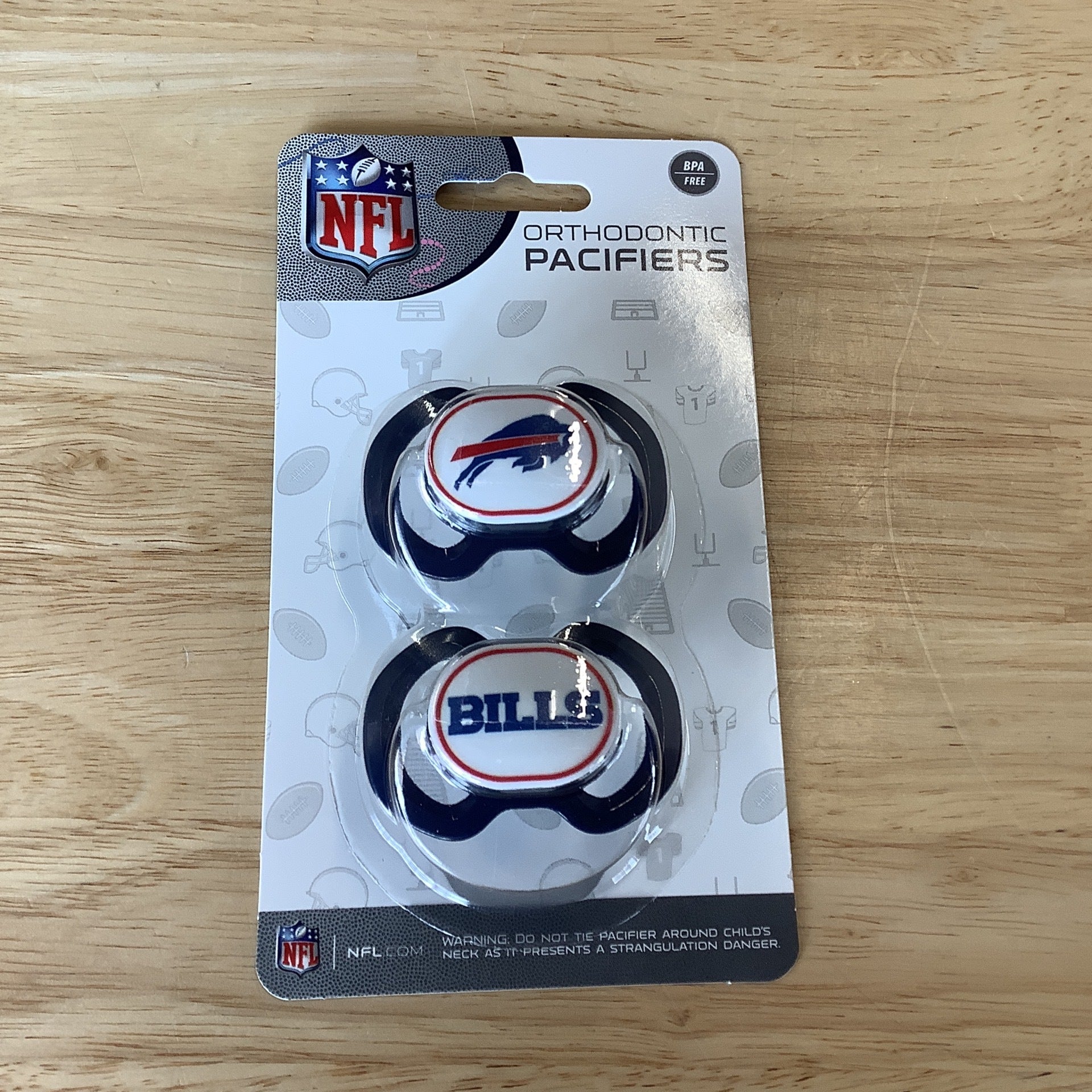 BUFFALO BILLS PACIFIER-BLUE 2 PACK